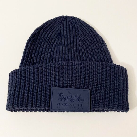 Coach Patch Beanie Hat Blue - Picture 2 of 14
